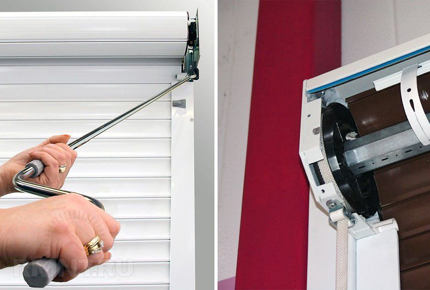 man repairing shutter