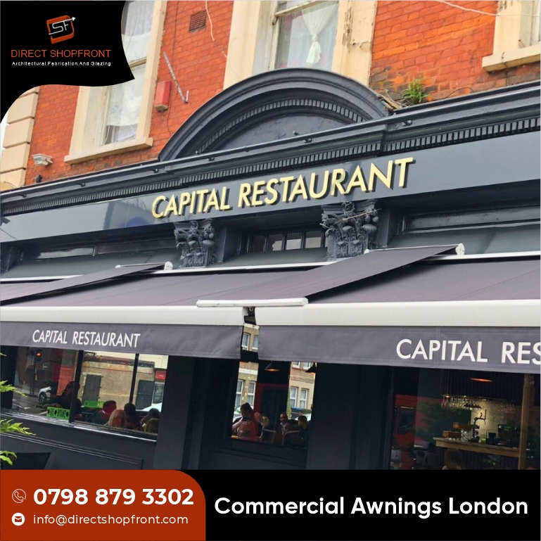 Commercial Awning Installed in London By Direct Shopfront