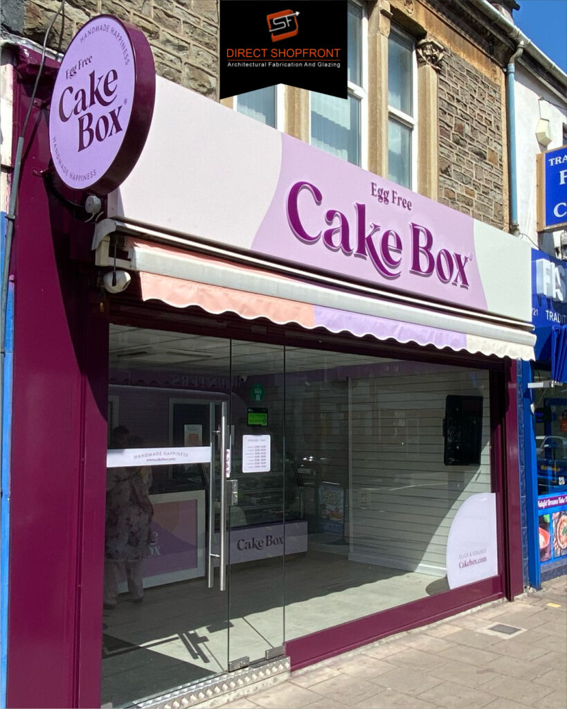 Cake Box Shopfront by Direct Shopfront