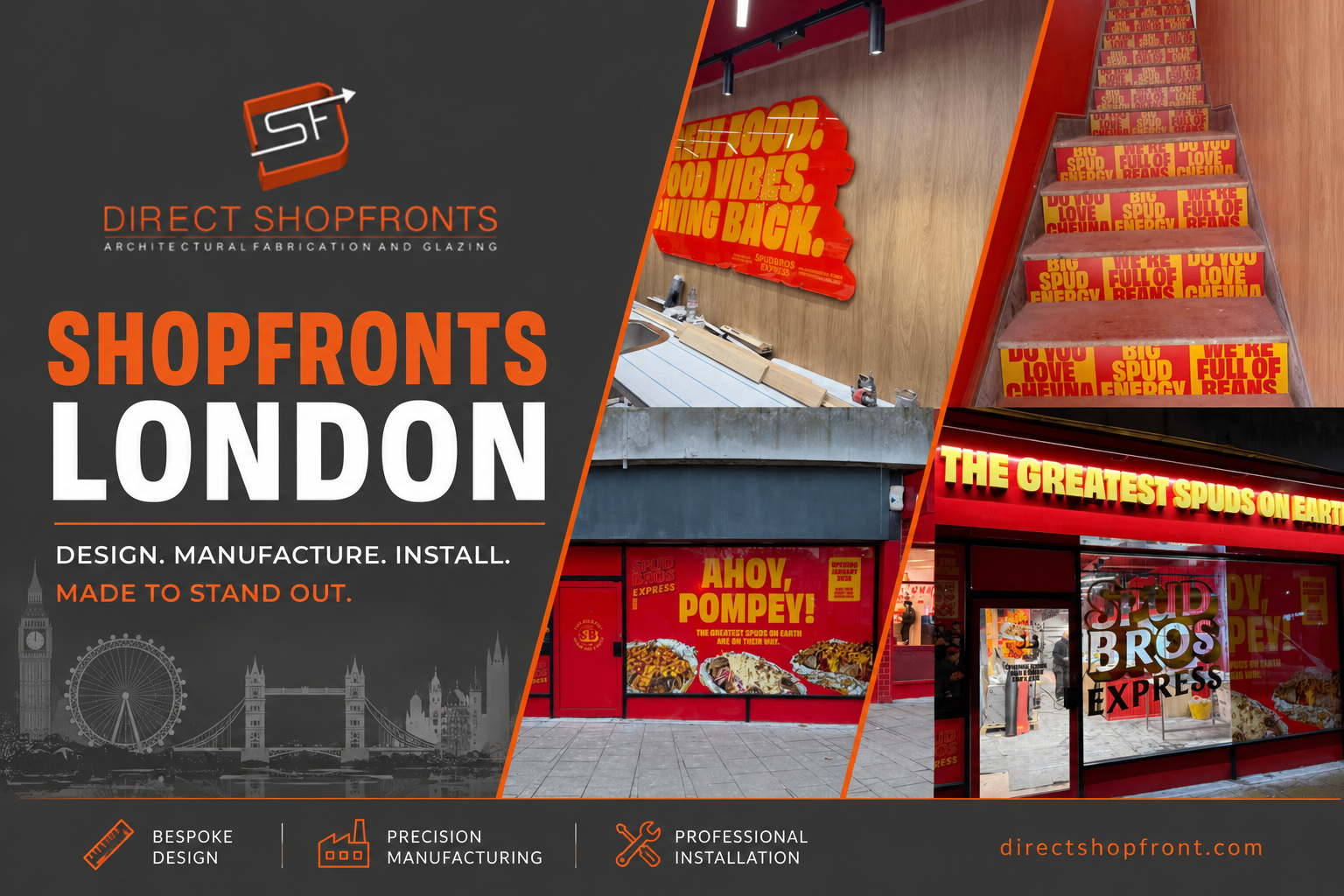 Energy-efficient Shopfronts London with sleek commercial entrance design