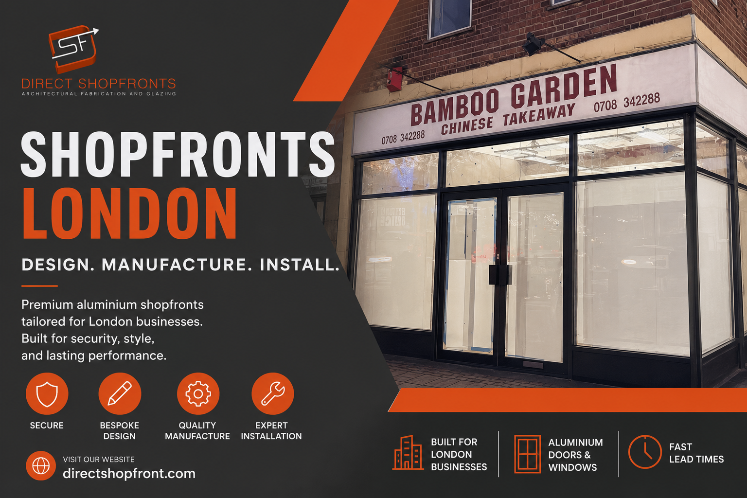 Contemporary Shopfronts London installation for a stylish commercial property