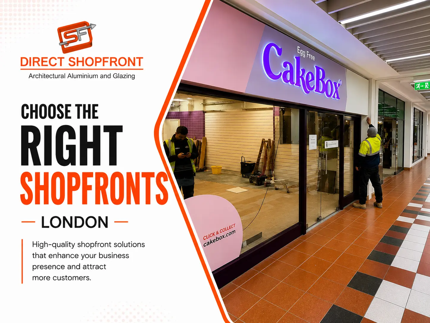 Choose the right Shopfronts London with custom glass and aluminium commercial shopfront installation services