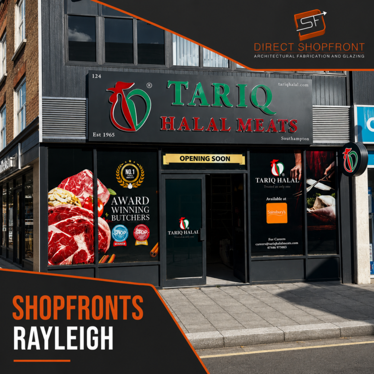 Professional Shopfronts Rayleigh installation for modern commercial properties