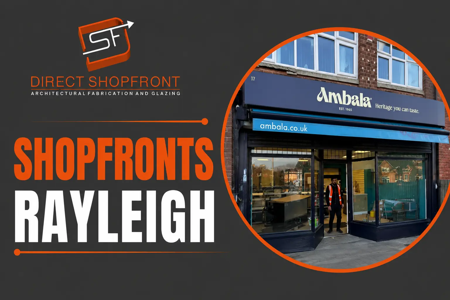 Modern Shopfronts Rayleigh installation for a retail business by Direct Shopfronts