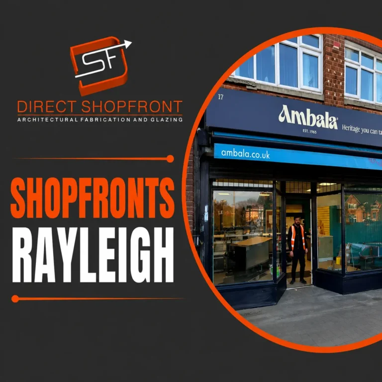Custom-designed Shopfronts Rayleigh with stylish glazing and professional signage
