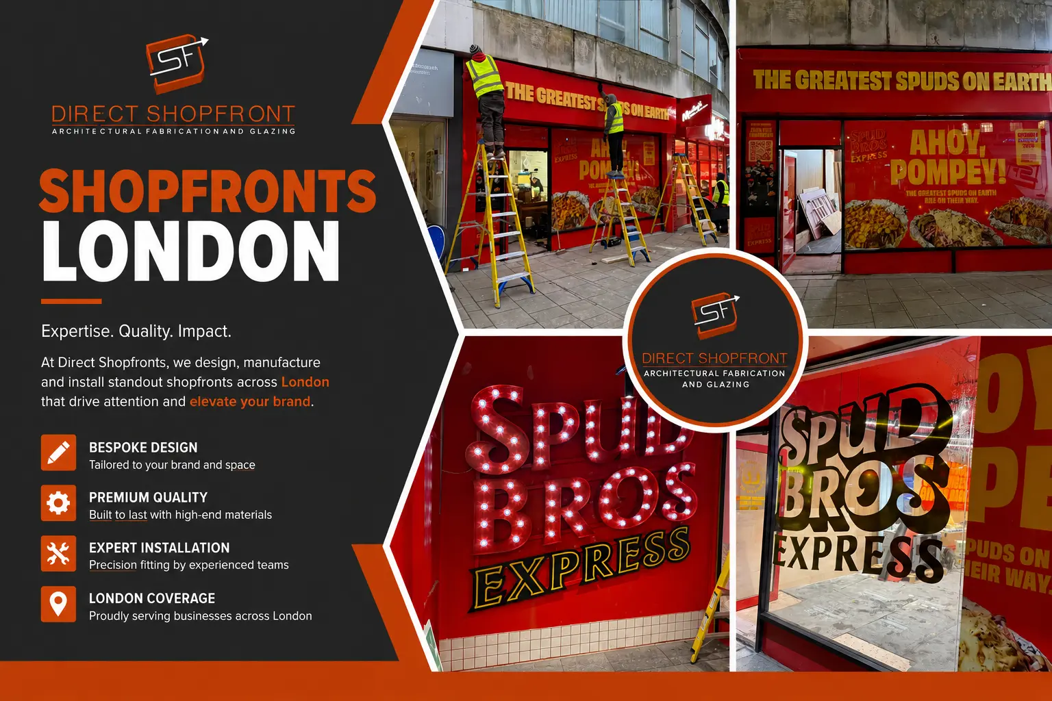Stylish Shopfronts London for high street retail businesses