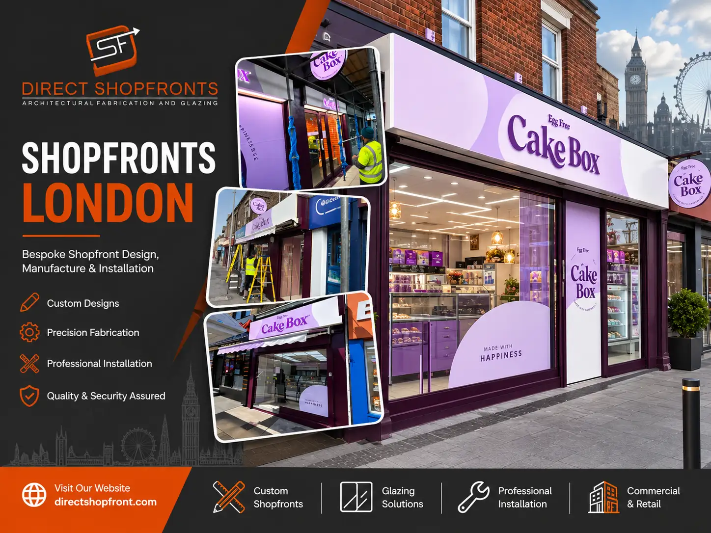 Professional Shopfronts London design for retail and commercial properties