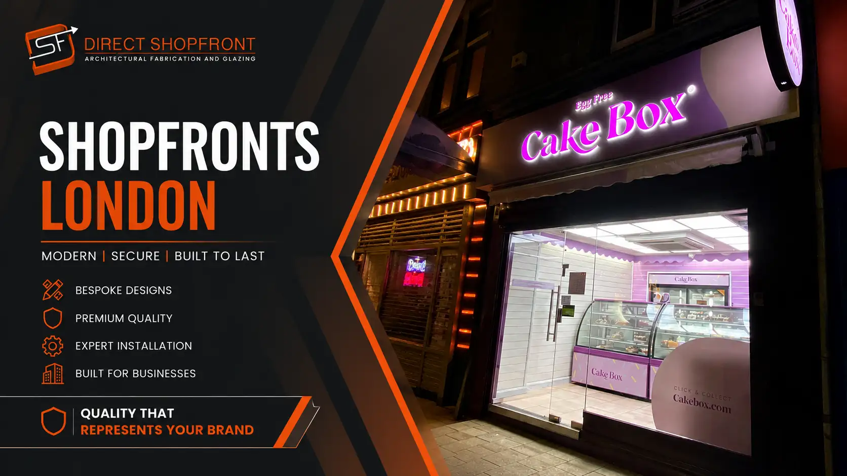 Modern Shopfronts London refurbishment with aluminium and glass design