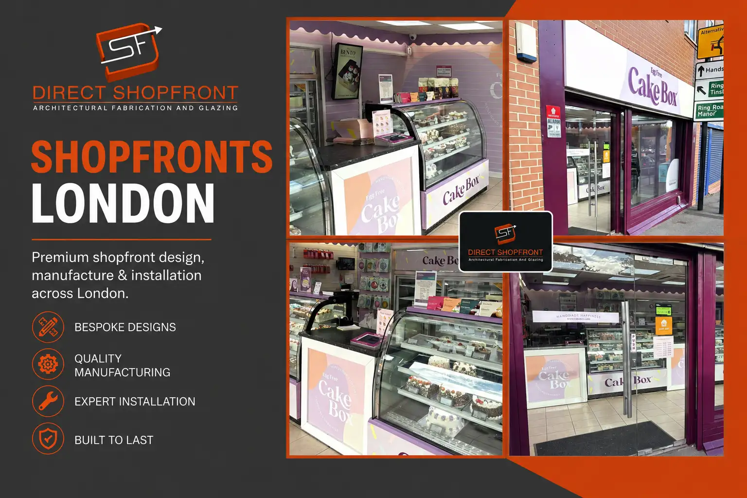 Future-ready Shopfronts London installed by Direct Shopfront for retail businesses