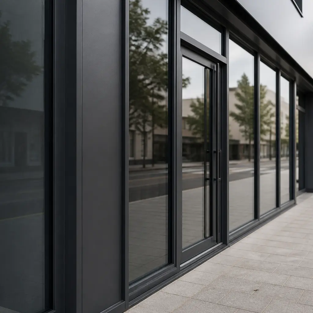 Aluminium framed commercial shopfront